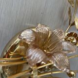 Large Single Pink Murano Flower Sconce 1980’s
