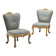 Antique baroque chairs in carved wood, Italy, 20th century