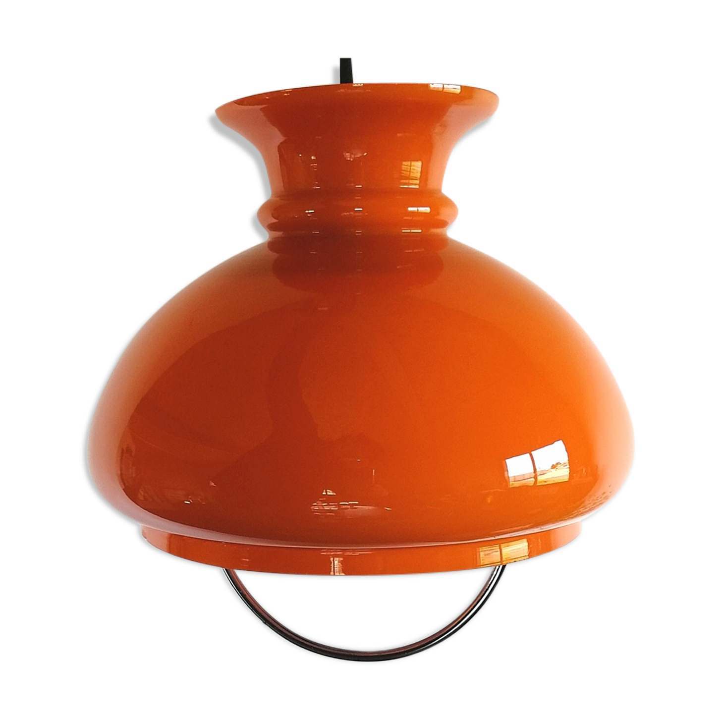 Vintage hanging "Orange" opaline suspension