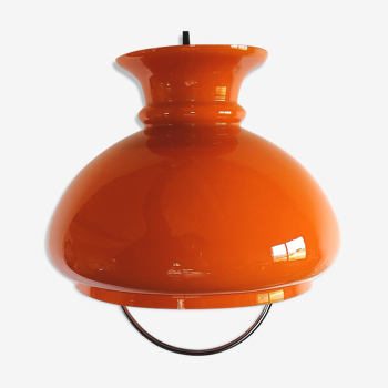 Suspension vintage suspension opaline "Orange"