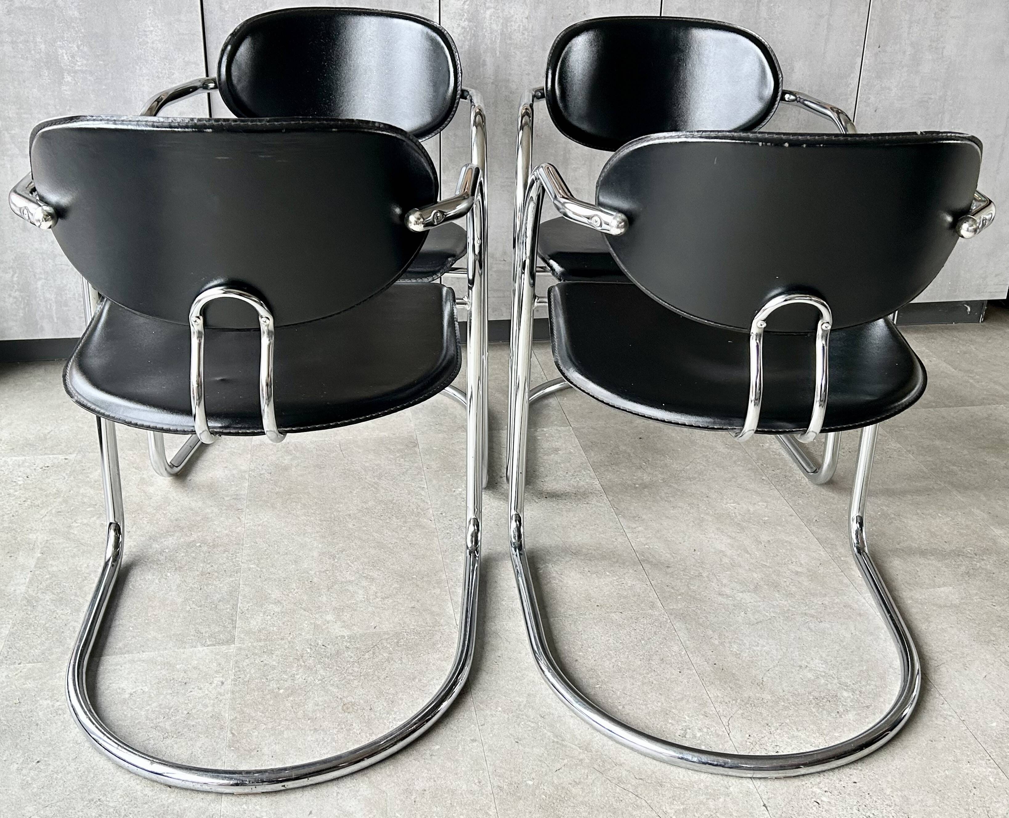 four Bauhaus Chairs produced by Effezeta, Italy 1970