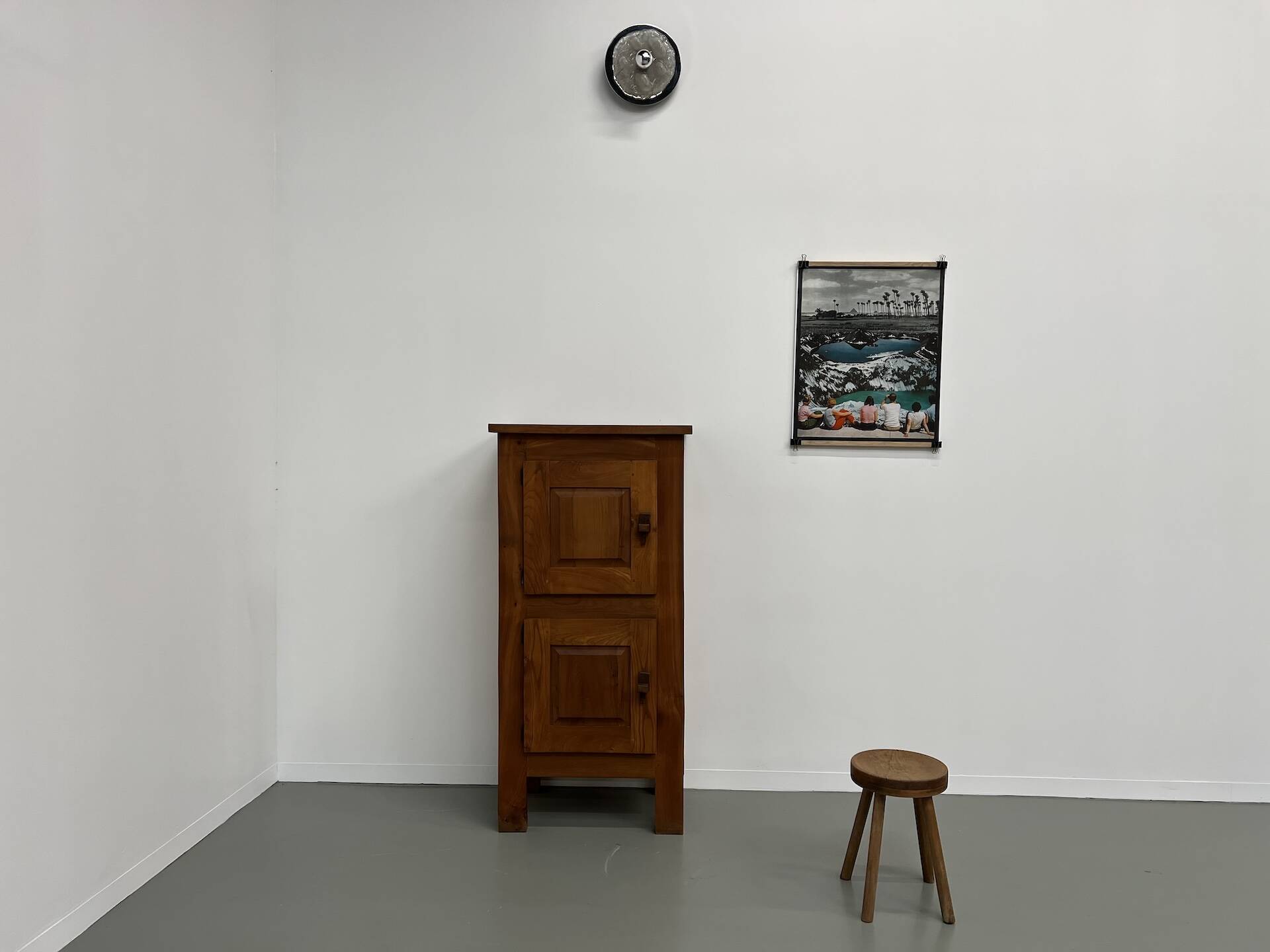 Small brutalist 50s bonnetiere wardrobe