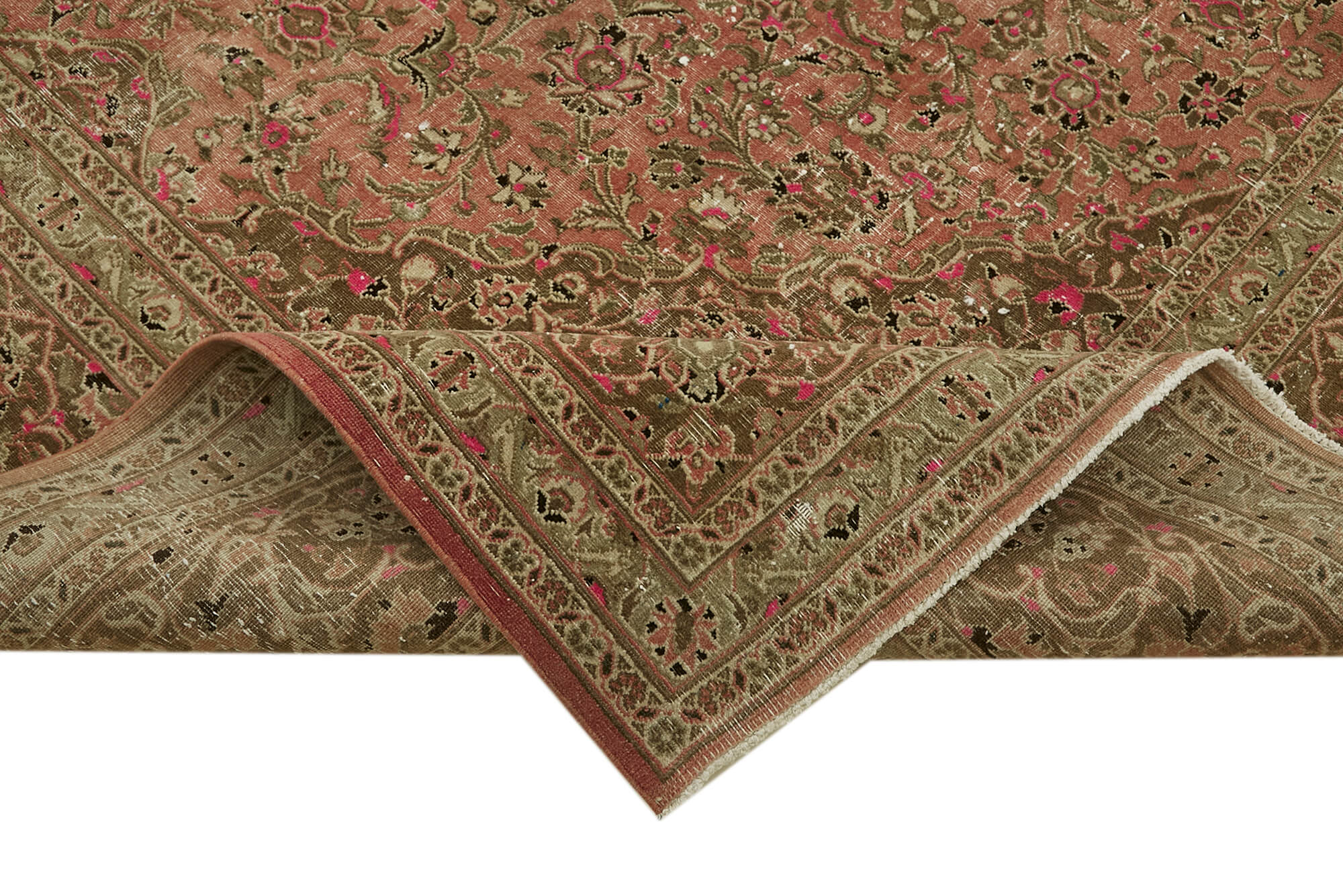 Handmade Oriental Unique 1980s 290 cm x 370 cm Beige Wool Carpet
