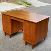 Scandinavian teak desk 1970 Denmark