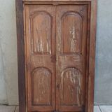 Anciennes portes de placard, bibliothèque murale en hêtre (1)