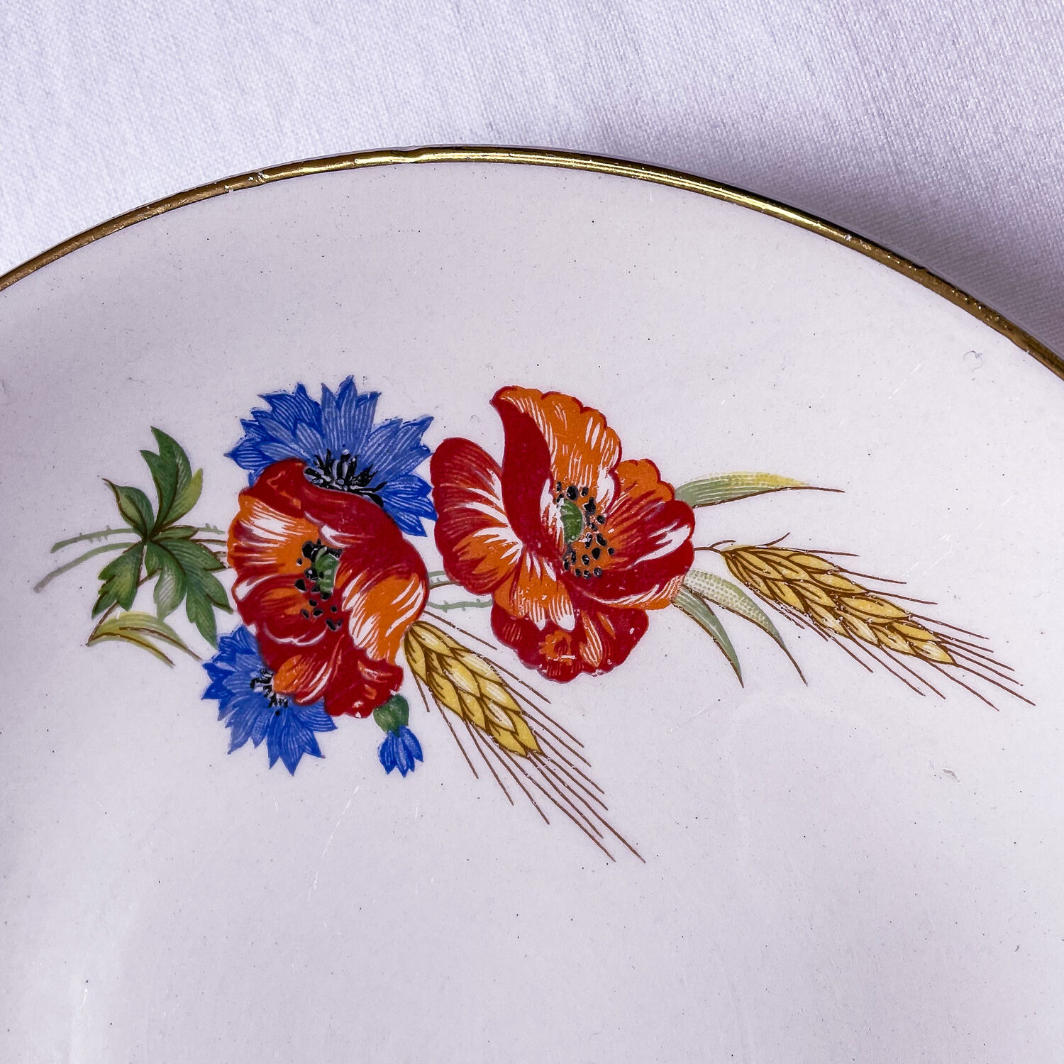 5 assiettes coquelicot