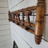 Porte manteau bois bambou 5 patères, 106cms de L