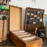 Set of 2 wooden plug boxes