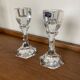 Pair of crystal candle holders