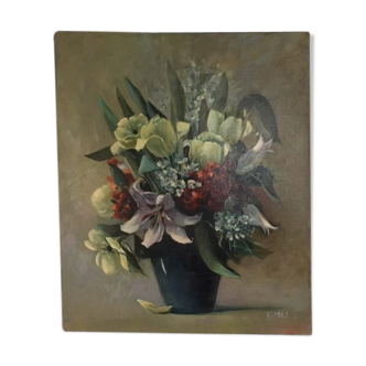 Bouquet of lilies and tulips