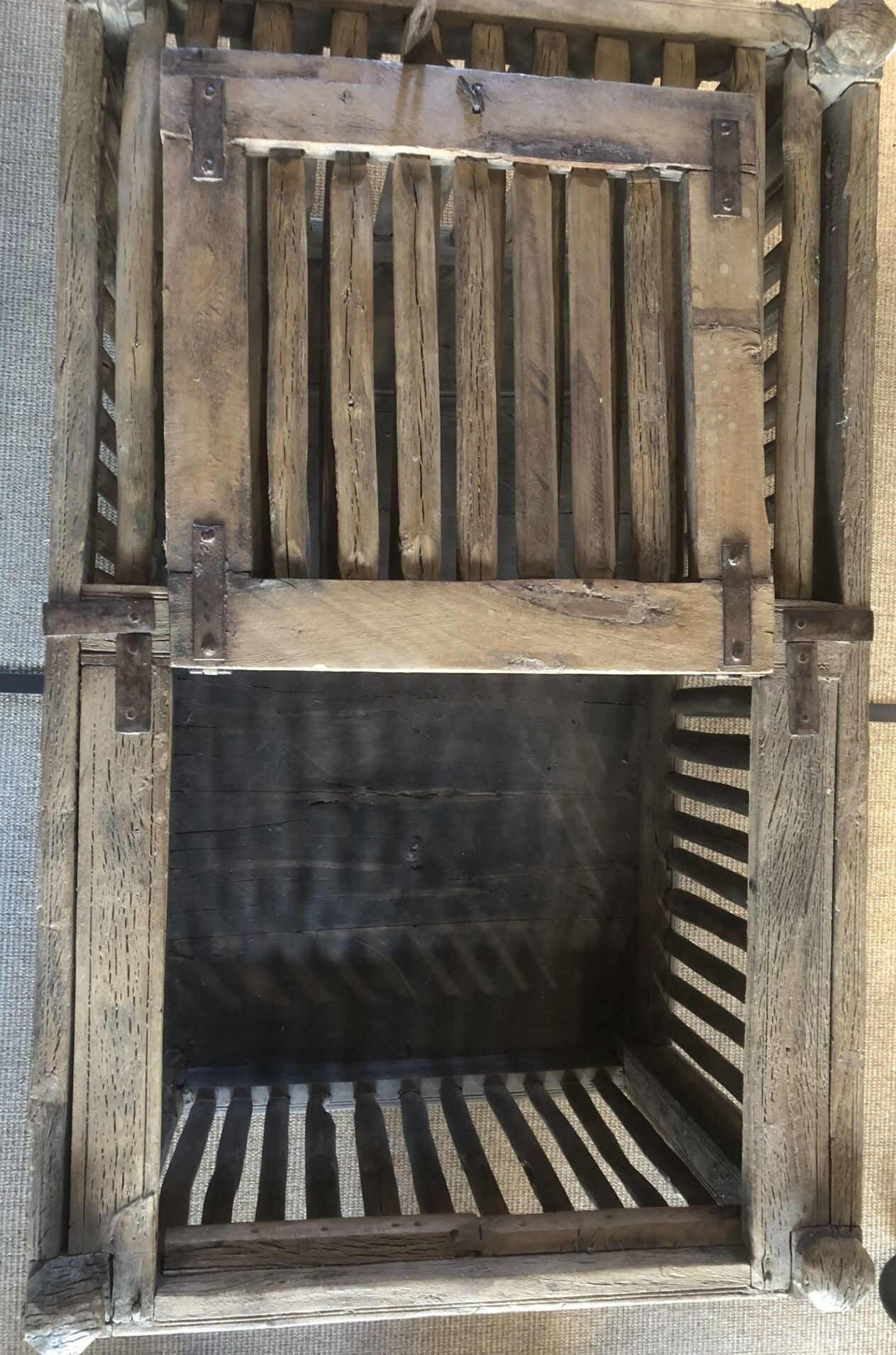 Table Cage with bars Indian bamboo