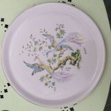 Plat à gâteaux ou à tarte décors de paons