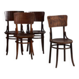 Antique bentwood dining chairs (circa 1920). Set of 4