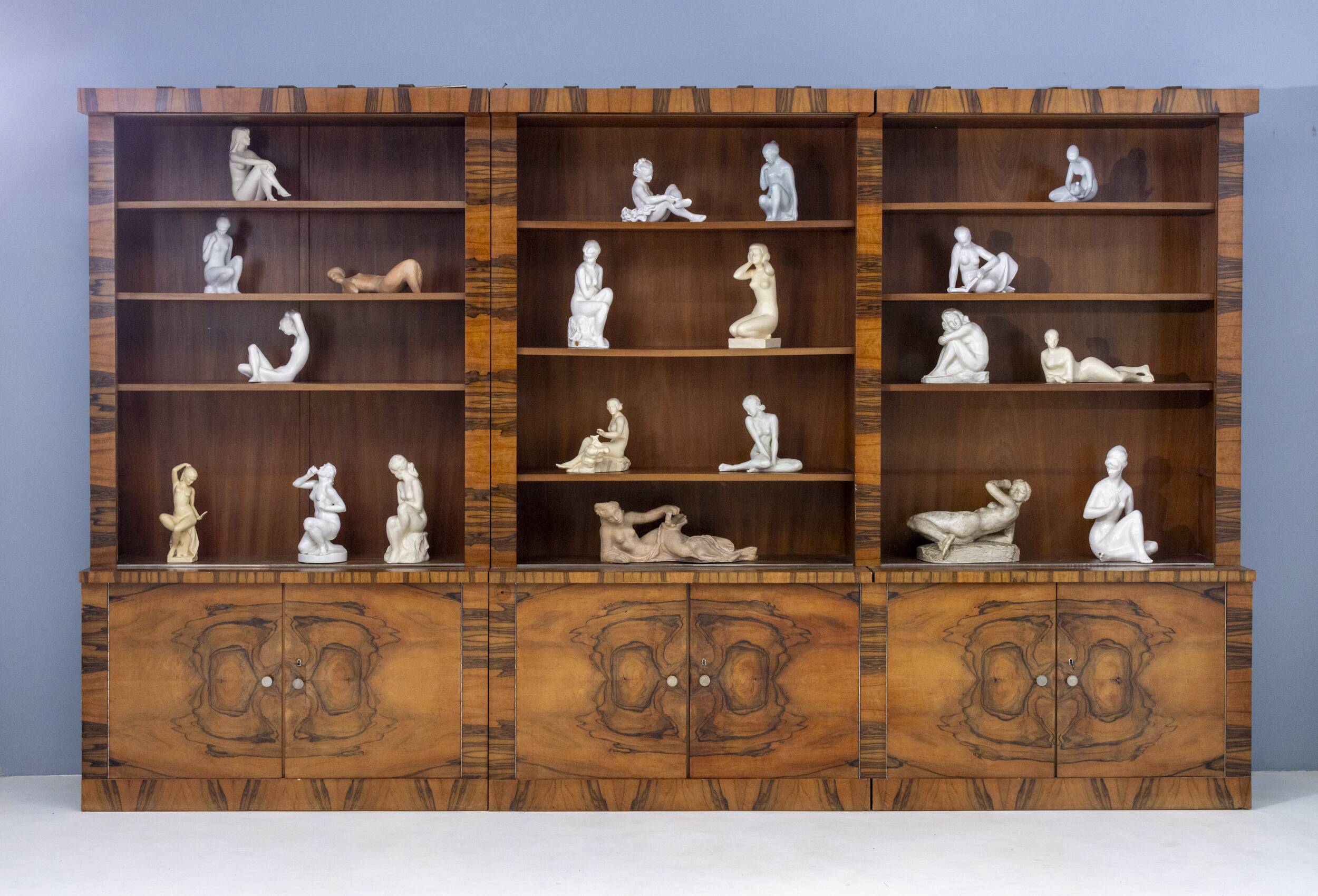 Grande bibliothèque Art déco, Tchécoslovaquie, années 1930