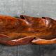 Antique XXL carved solid wood leaf cutter