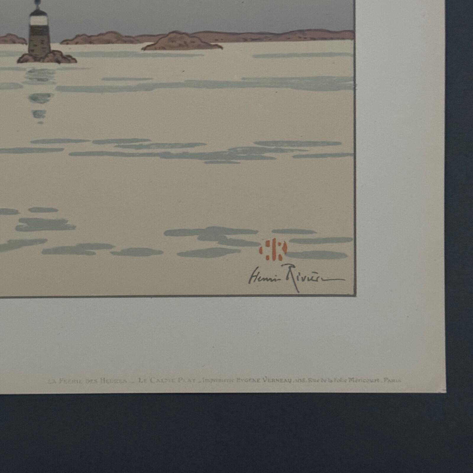 Lithograph by Henri Rivière, The Magic of the Hours - The Calm