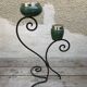 Old on foot wrought iron ashtray