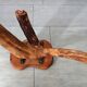 Vintage wooden brutalist stool or plant stand