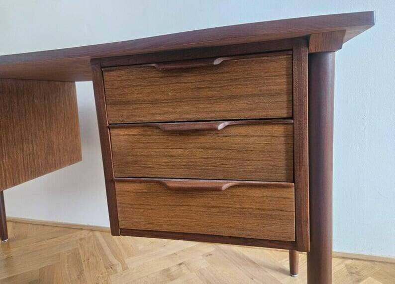 Very Rare Midcentury Teak Desk / Table, Denmark, 1960s