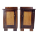 Tall Vintage Bedside Tables In Wood, Czechoslovakia 1930s