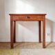 Solid wood table - vintage wooden desk with drawer
