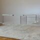 Table basse en verre acrylique transparent