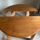 Table ronde de ferme en chêne massif vintage