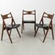 CH29P Sawbuck Dining Room Chairs, Set of 3