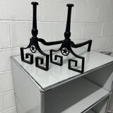 Paire de chenets en fonte design