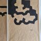Two Eduardo Chillida screen-printed posters, abstraction on kraft paper, 50 x 70 cm