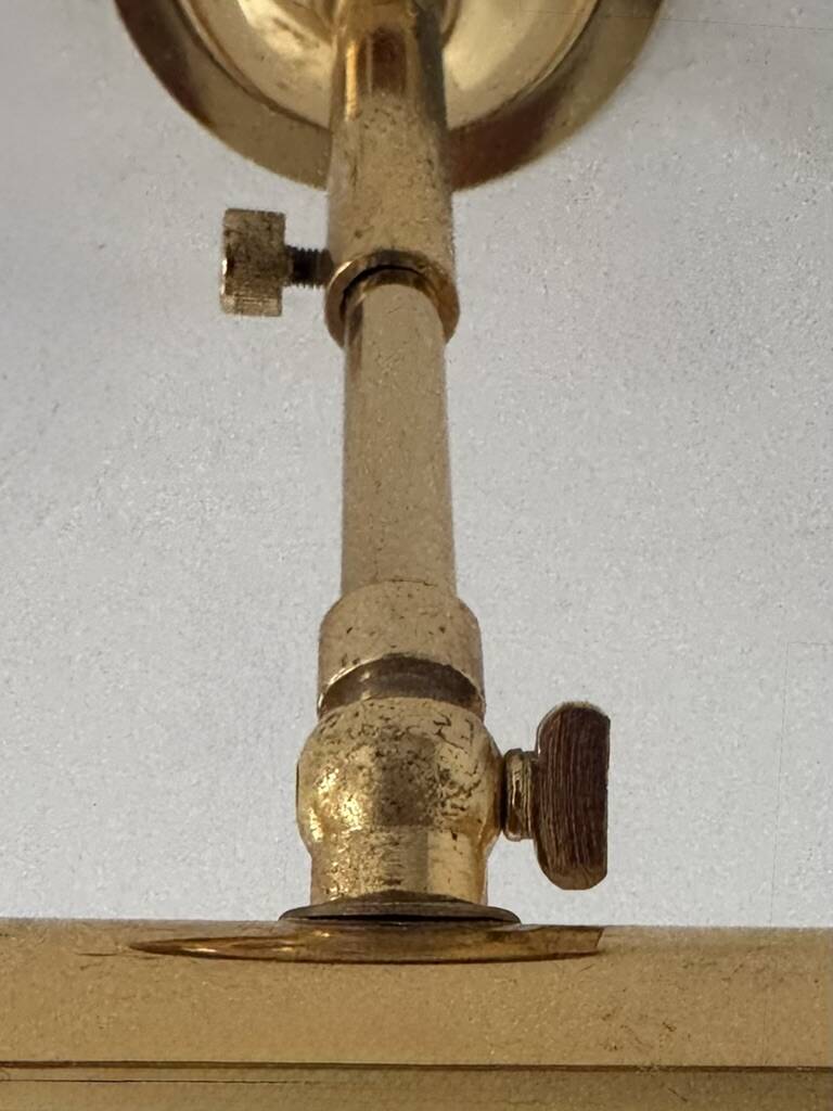 Pair of adjustable vintage brass wall lights, France, 1970.