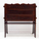 Vintage solid wood church bench from the 20th century.
