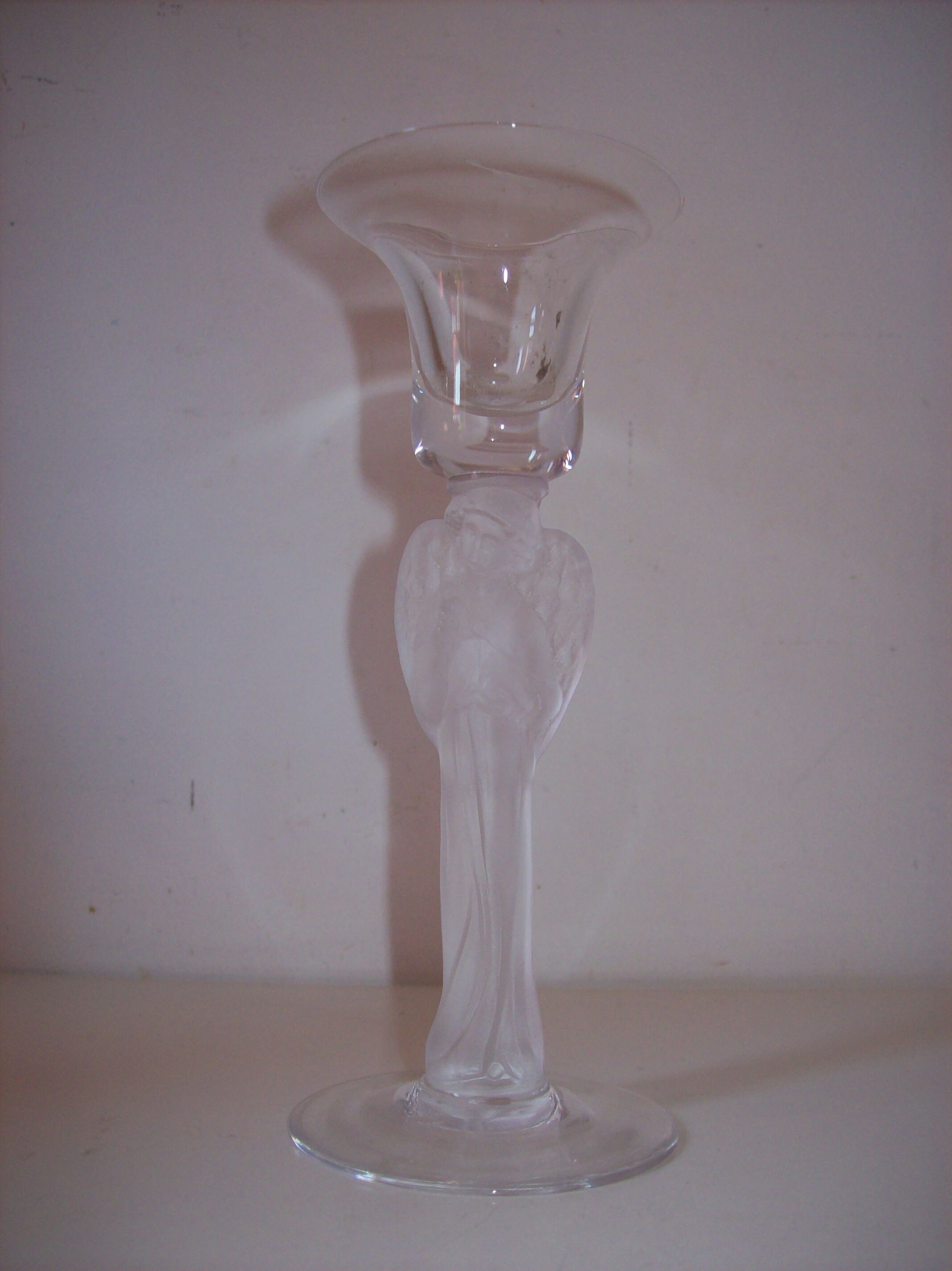 Glass candle holder
