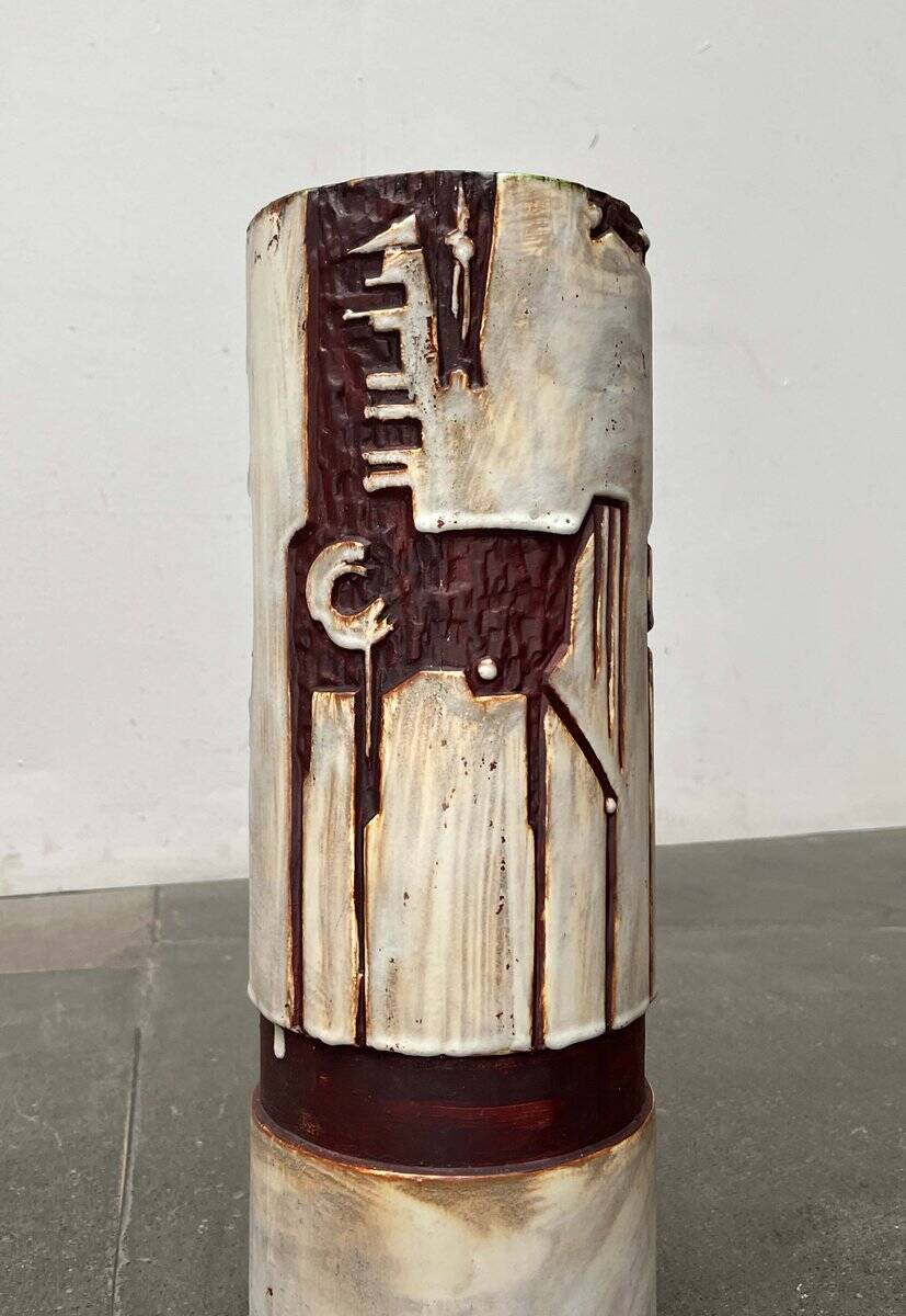 Mid-Century Modern German Studio Pottery Floor Vase by Helmut Friedrich Schäffenacker for Schäffenacker Keramik, 1960s