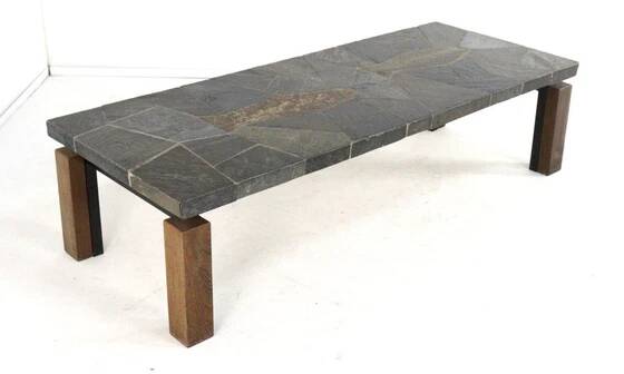 Vintage coffee table 'Fish' brutalist
