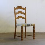 Chaises de salle à manger en chêne brutaliste danois moderne des années 1960 dans le style de Kjærnulf, ensemble.