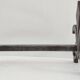Pair of vintage steel fleur-de-lys andirons