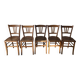 Set of 5 beech wood bistro chairs from the 1950s