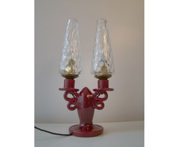 Lampe vintage céramique zoomorphe
