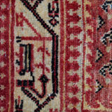 Handamde paisley runner rug long traditional red wool persian rug - 93x300cm