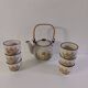Sandstone teapot and bowls