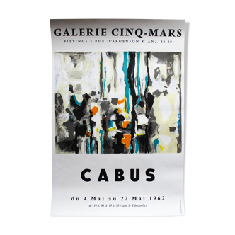 Poster Exhibition Cabus Gallery Five March 1962