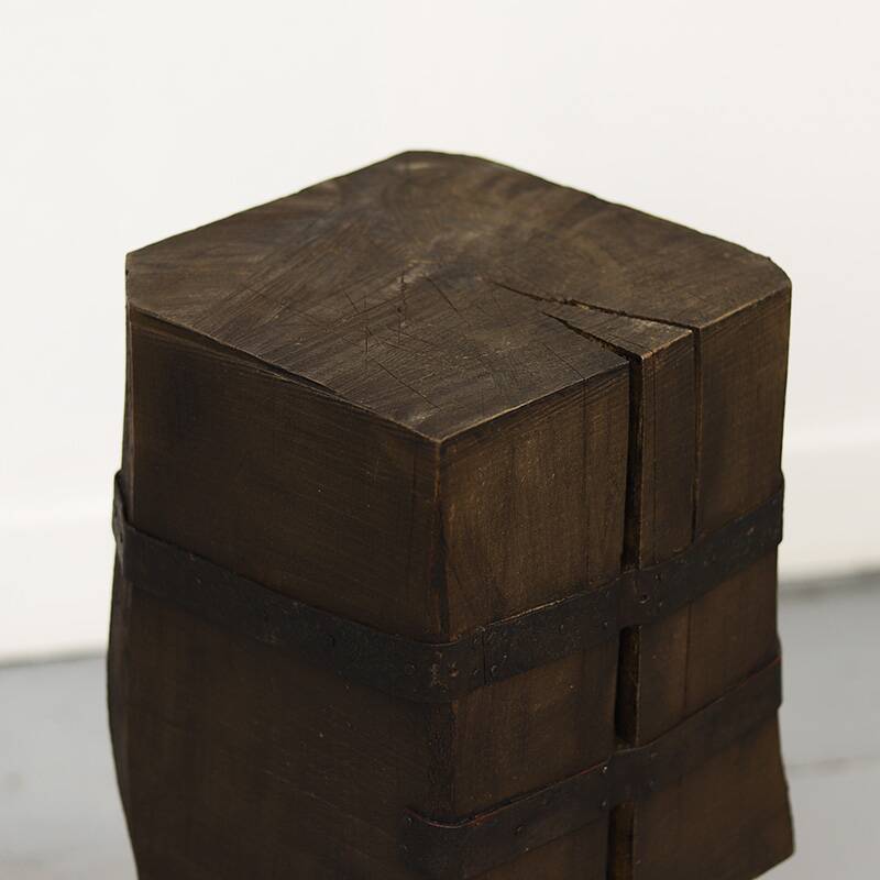 Old Wabi Sabi Primitive oak chopping block