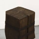 Old Wabi Sabi Primitive oak chopping block