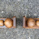 Pair of vintage wooden book greenhouses