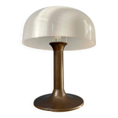 Brown and white Space Age Mid-Century mushroom table lamp