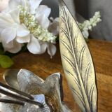 Cendriers individuels en forme de fleur, en laiton massif, années 60/7