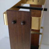 Vintage wooden and brass umbrella holder