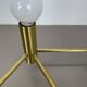 Brass Italian Stilnovo Style Atomic Space Age Ceiling Light Sconces, Italy