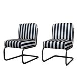Pair of Seventies stripe armchairs